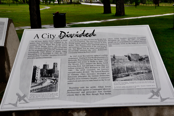 sign about a City Divided